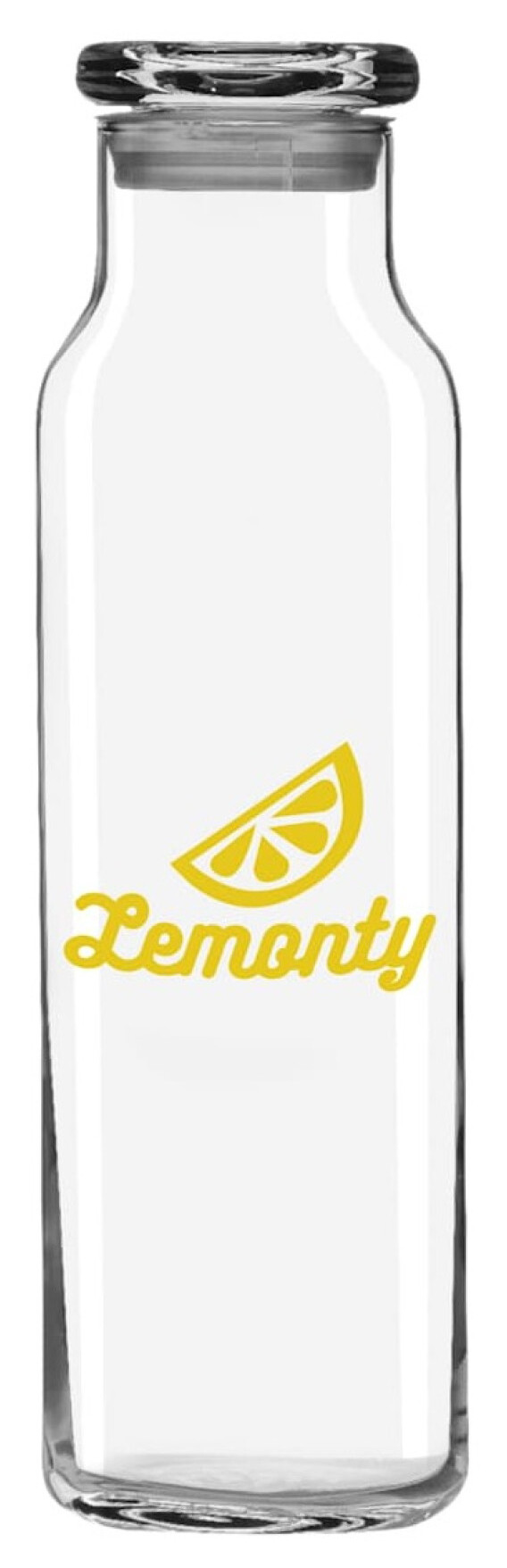 Glass Water Bottle w/ Lid 24 oz.