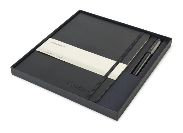 Moleskine® X-Large Notebook and Kaweco Pen Gift Set