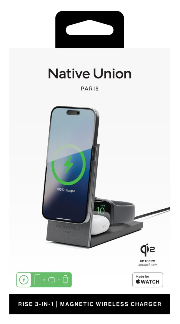 Native Union Rise 3-IN-1 Qi2 Wireless Charger