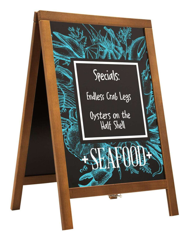 Economy Wood A-Frame Imprinted Chalkboard Kit