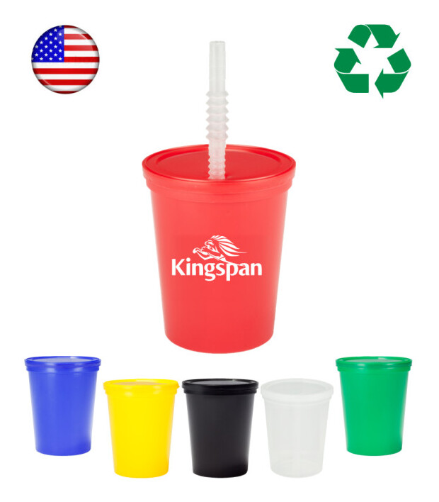 Union Printed - 16 oz. Stadium Cup with Lid & Straw