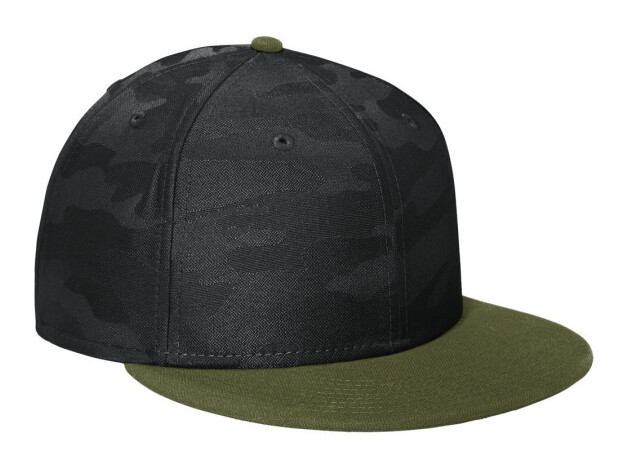 New Era Camo Flat Bill Snapback Cap