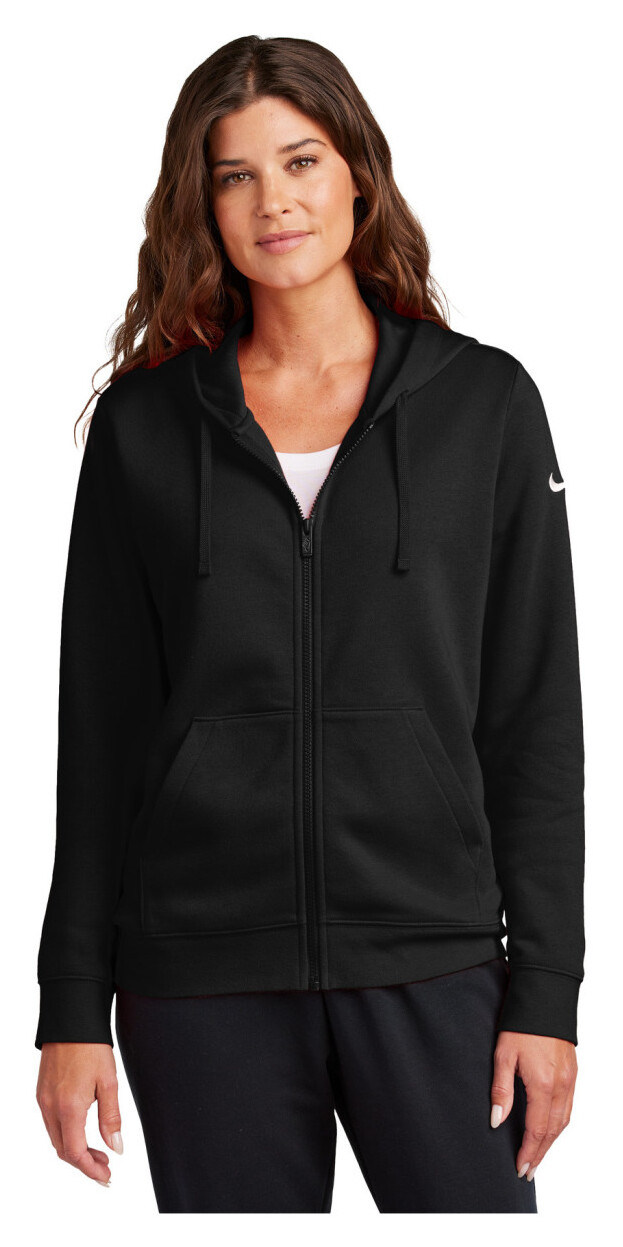 Nike Women's Club Fleece Sleeve Swoosh Full-Zip Hoodie