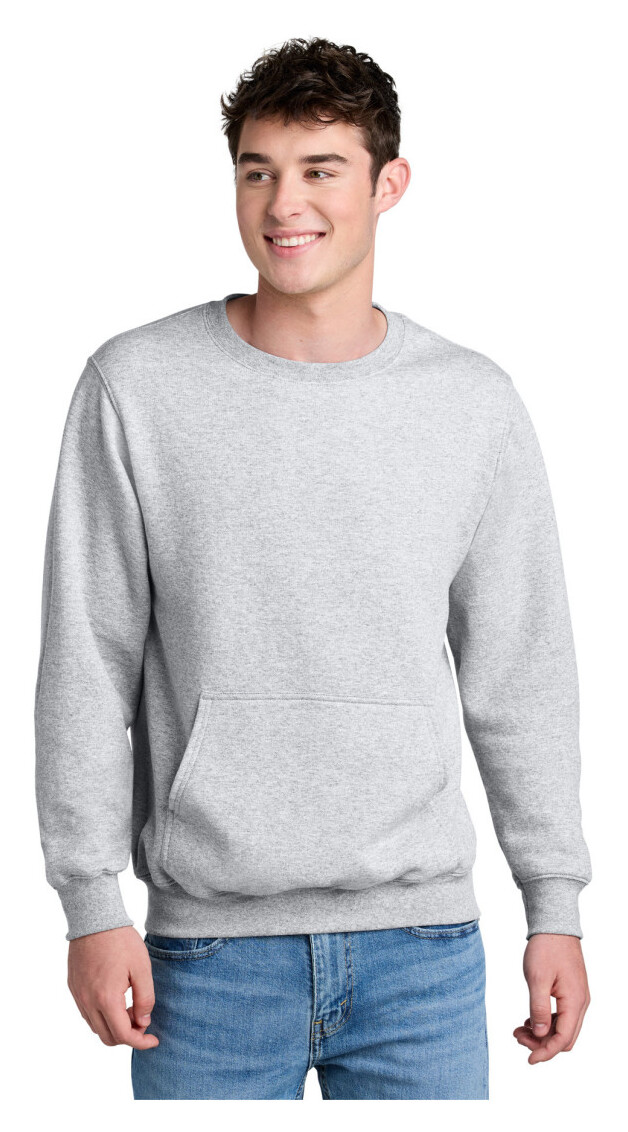 Port & Co Core Fleece Crewneck Pocket Sweatshirt