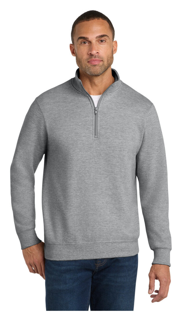 Port & Co Fan Favorite Fleece 1/4-Zip Pullover Sweatshirt.