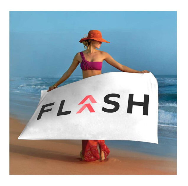 Basic Weight White Beach Towel