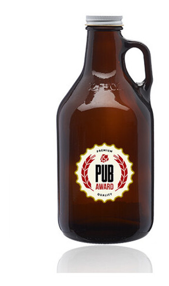 32 oz. Amber Glass Beer Growlers 38/400